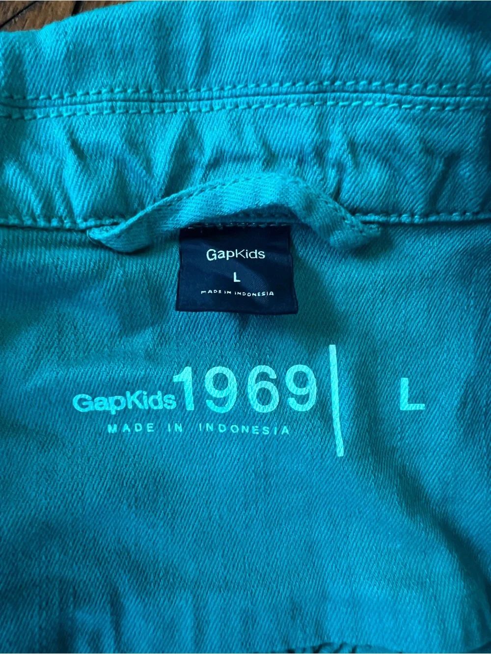 GAP Teal Short-Sleeve Cropped Jean Jacket for Girls